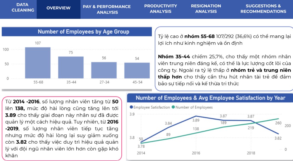 HR performance analysis project preview
